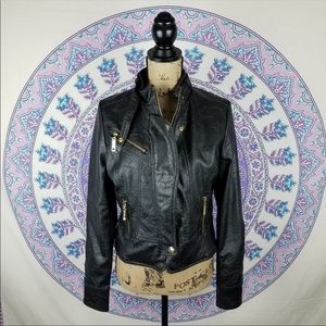 Apple Bottoms Faux Leather Bomber Jacket